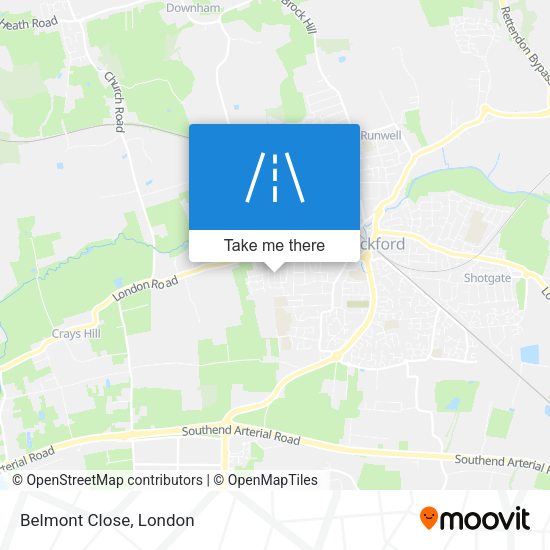 Belmont Close map