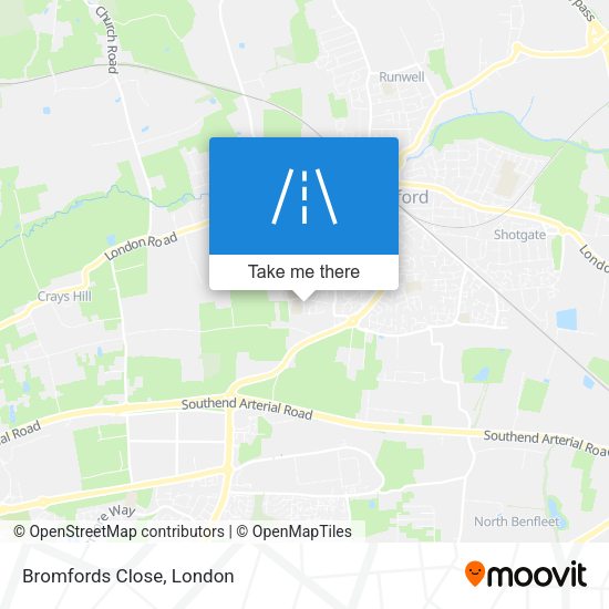 Bromfords Close map