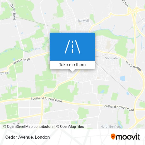 Cedar Avenue map