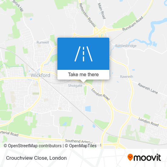 Crouchview Close map