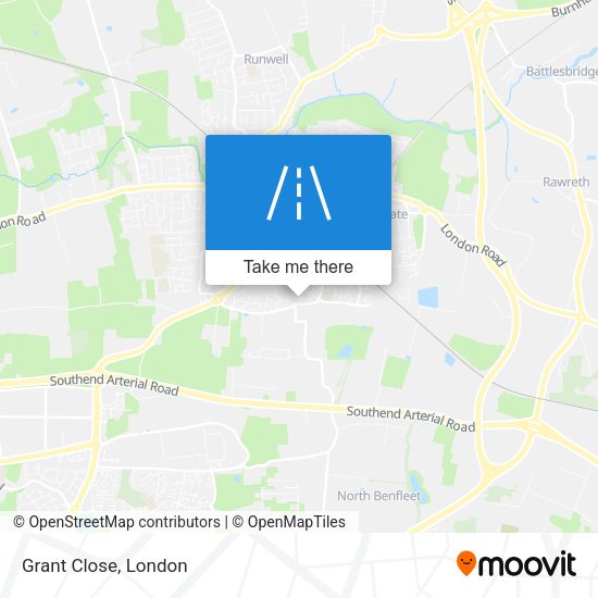 Grant Close map