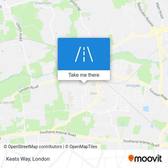 Keats Way map