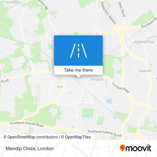 Mendip Close map