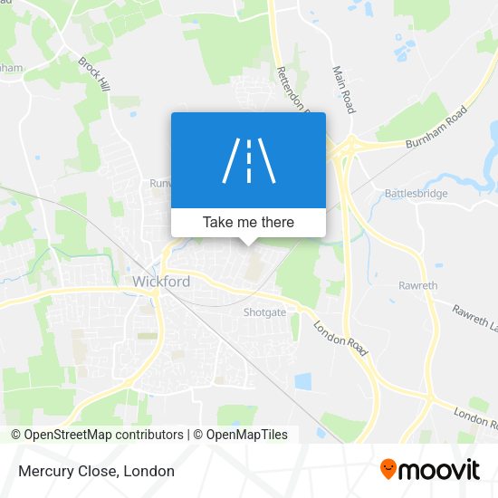 Mercury Close map