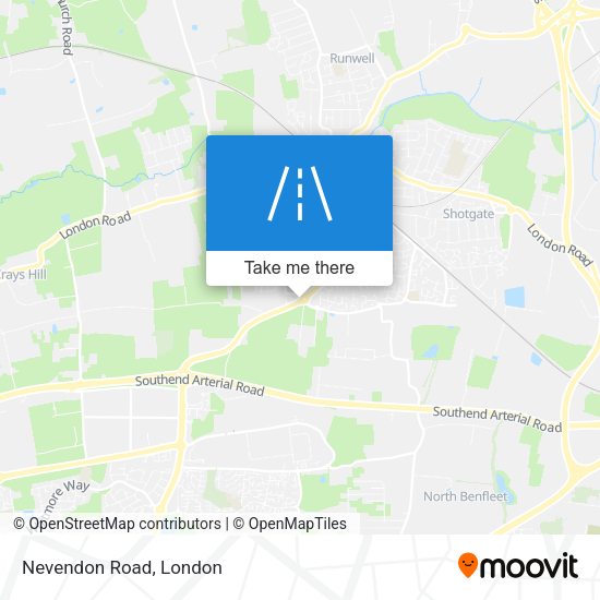 Nevendon Road map