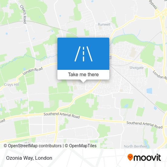 Ozonia Way map