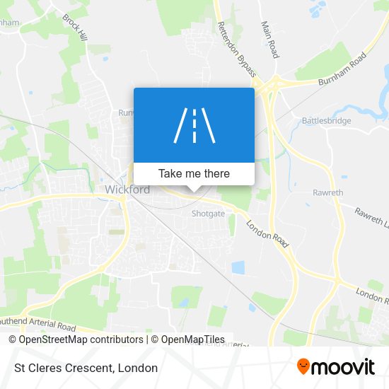 St Cleres Crescent map