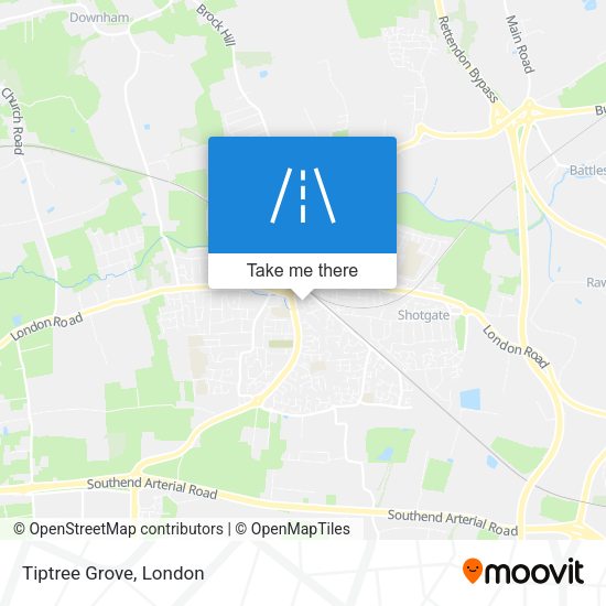 Tiptree Grove map