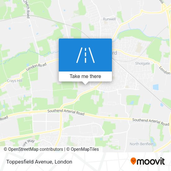 Toppesfield Avenue map
