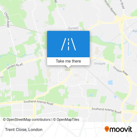 Trent Close map