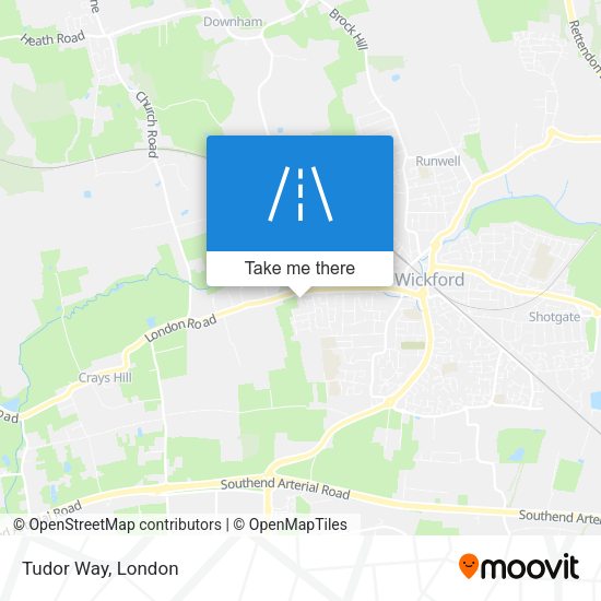Tudor Way map