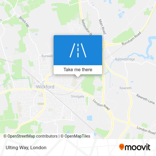 Ulting Way map