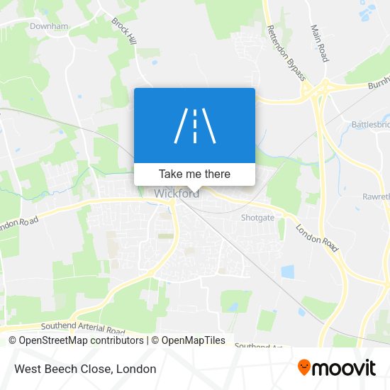 West Beech Close map