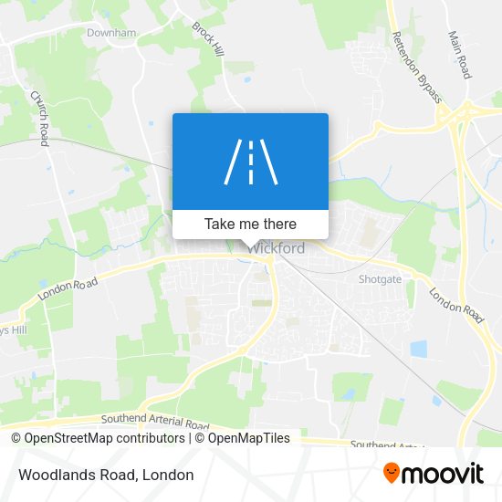 Woodlands Road map