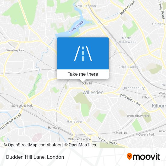 Dudden Hill Lane map