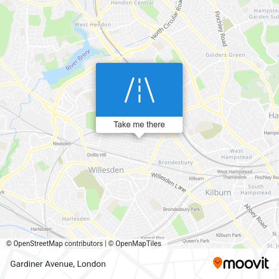 Gardiner Avenue map