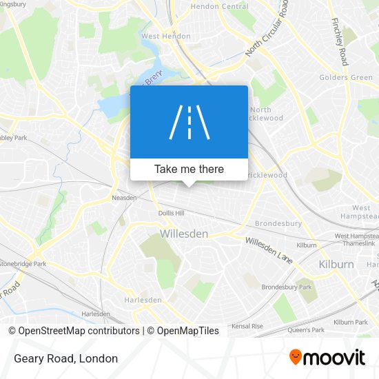 Geary Road map