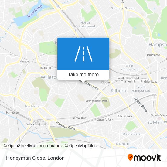 Honeyman Close map
