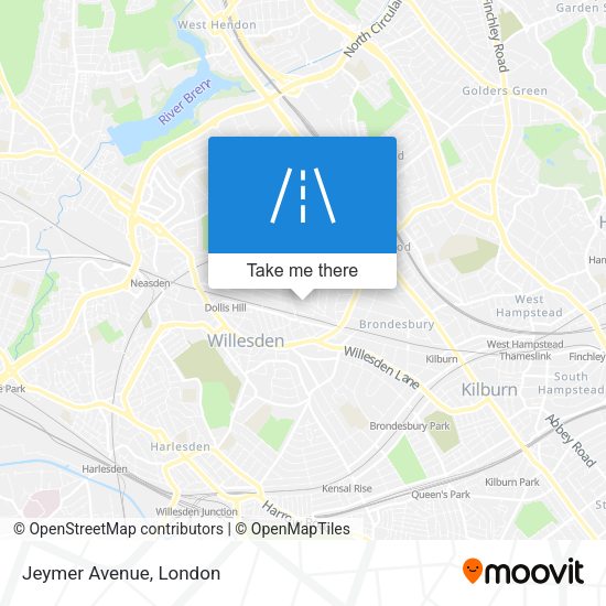 Jeymer Avenue map