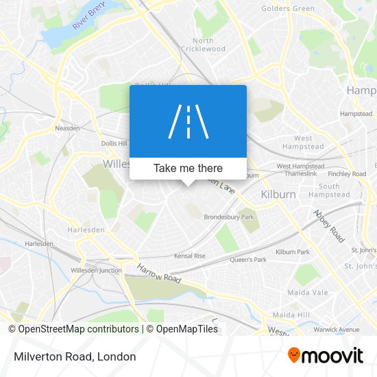 Milverton Road map