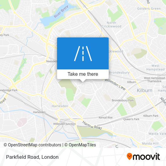 Parkfield Road map