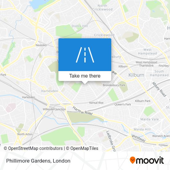 Phillimore Gardens map