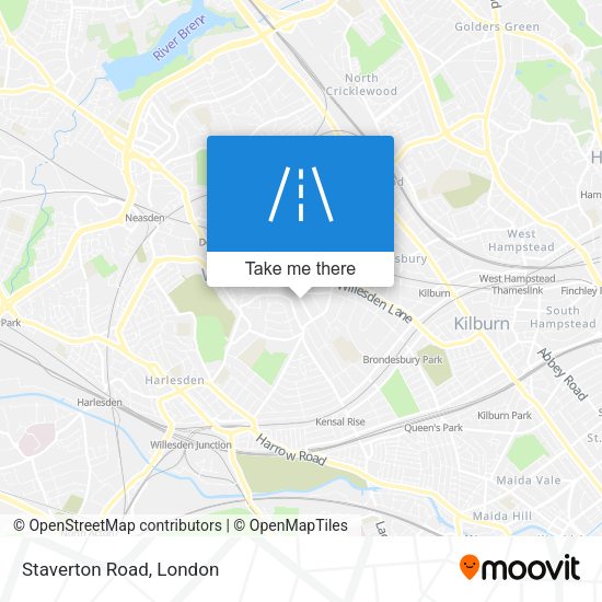 Staverton Road map