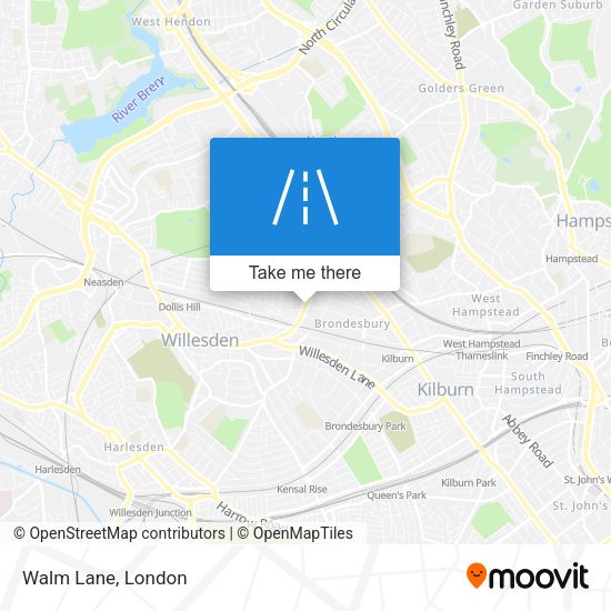 Walm Lane map