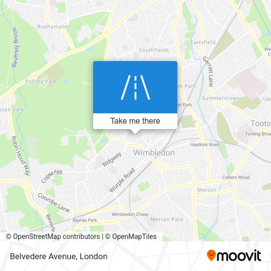 Belvedere Avenue map