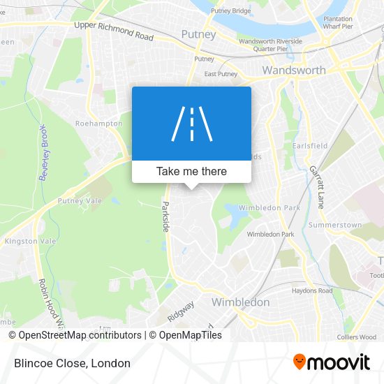 Blincoe Close map