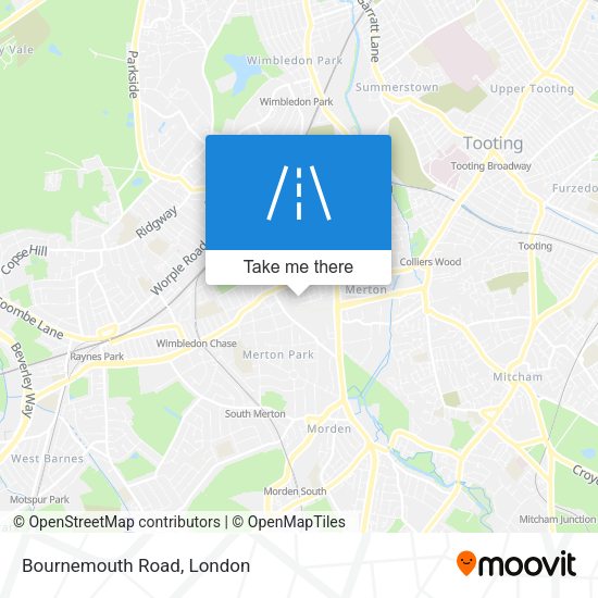 Bournemouth Road map