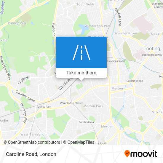 Caroline Road map