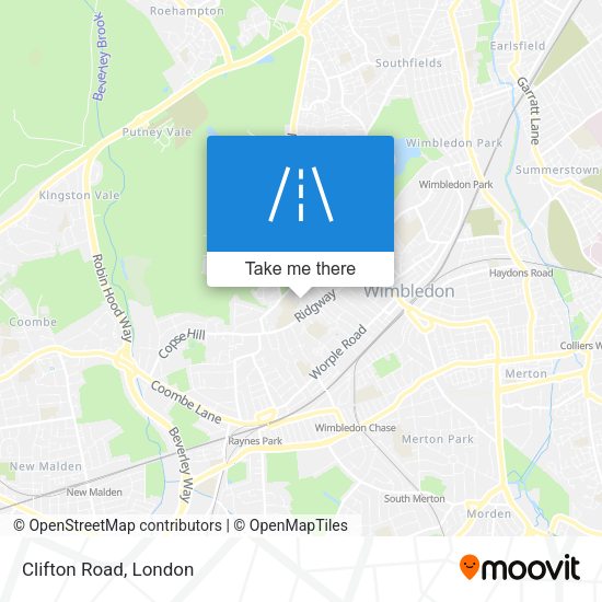 Clifton Road map