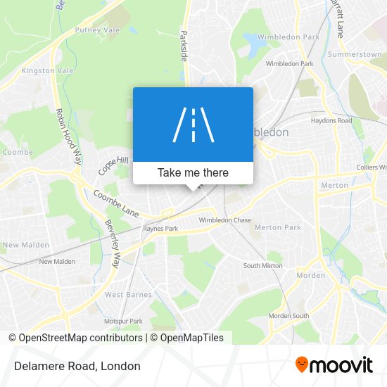 Delamere Road map