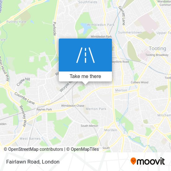 Fairlawn Road map