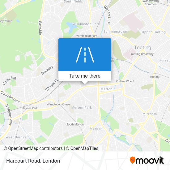 Harcourt Road map