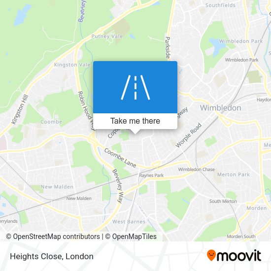 Heights Close map