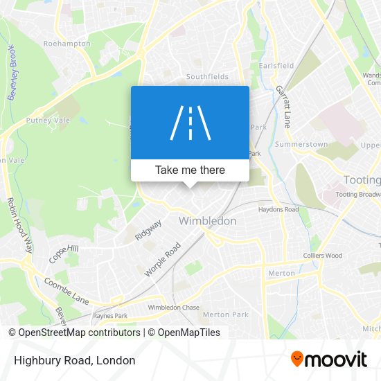 Highbury Road map