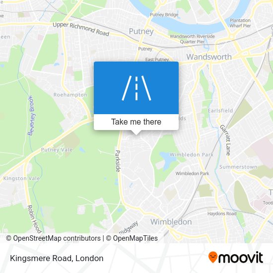 Kingsmere Road map