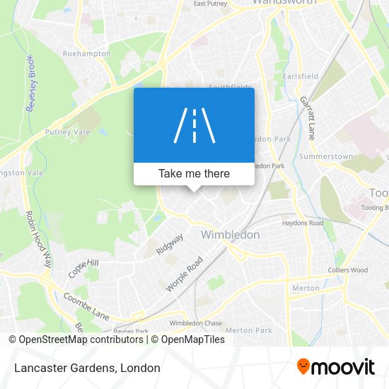 Lancaster Gardens map