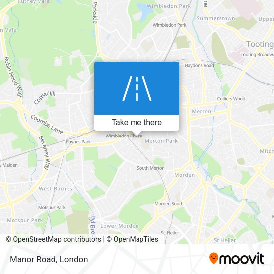 Manor Road map