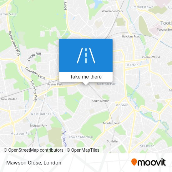 Mawson Close map