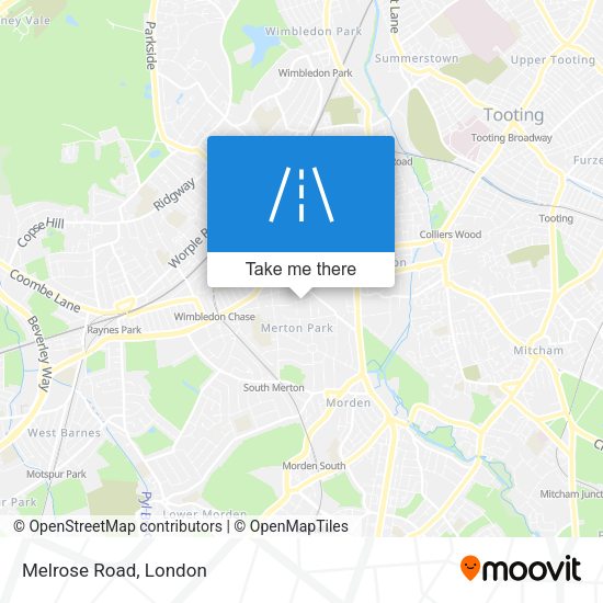 Melrose Road map