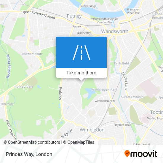Princes Way map