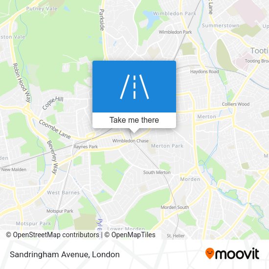 Sandringham Avenue map