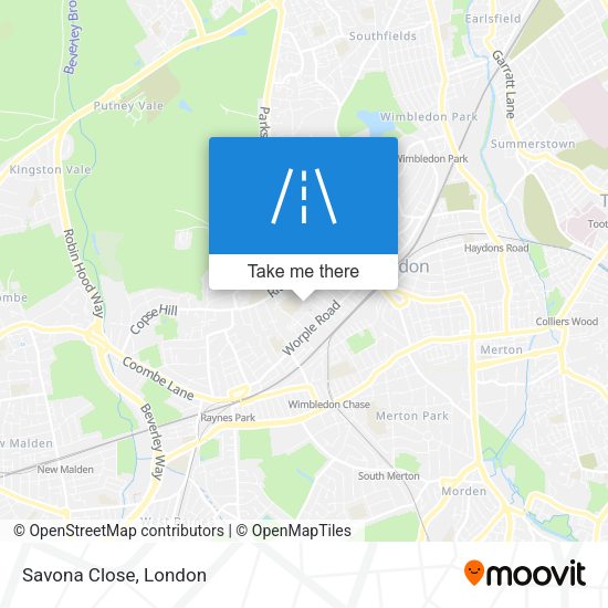 Savona Close map