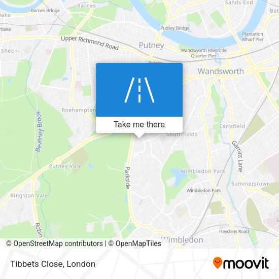 Tibbets Close map
