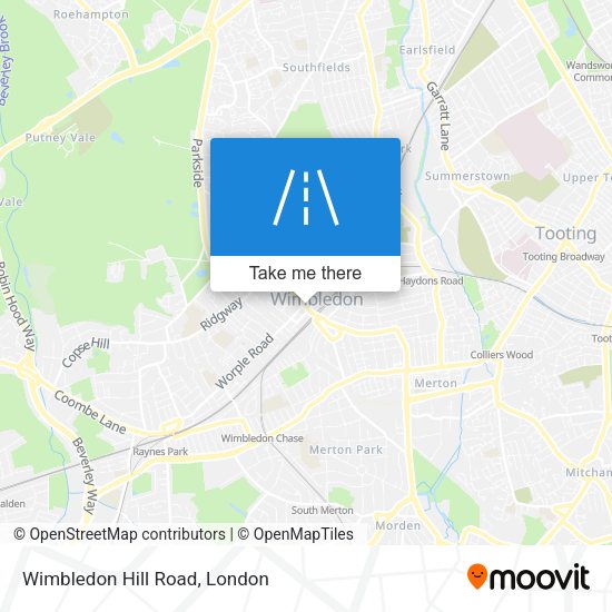 Wimbledon Hill Road map