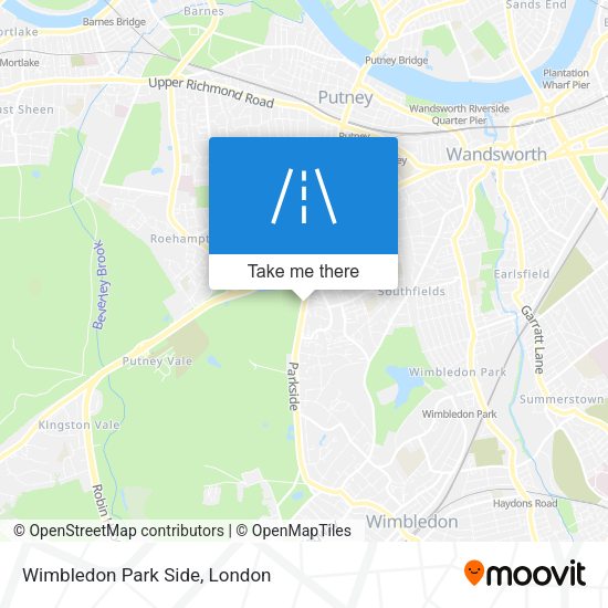 Wimbledon Park Side map