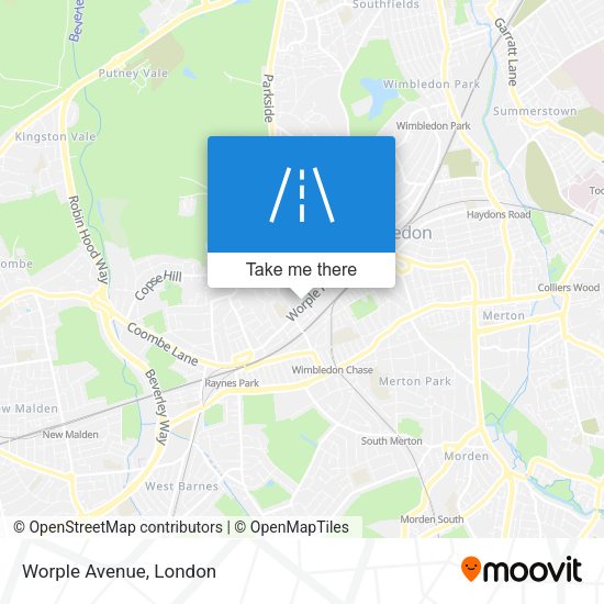 Worple Avenue map